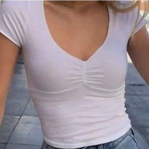 brandy melville gina white v neck